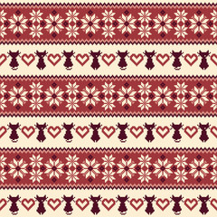 ネコのノルディック柄,