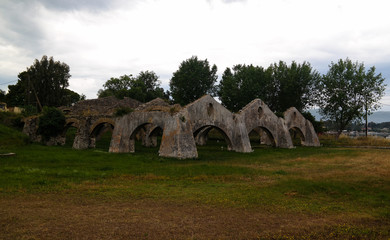 Panorama of Venetian Arsenal and Shipyard in Gouvia, Corfu, Greece