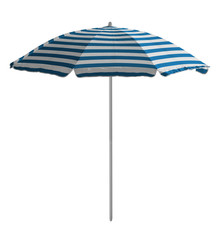 Beach umbrella - Light Blue-white striped