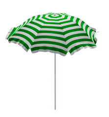 Beach umbrella - Green-white striped