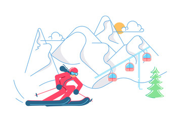 Mountain Ski Resort concept