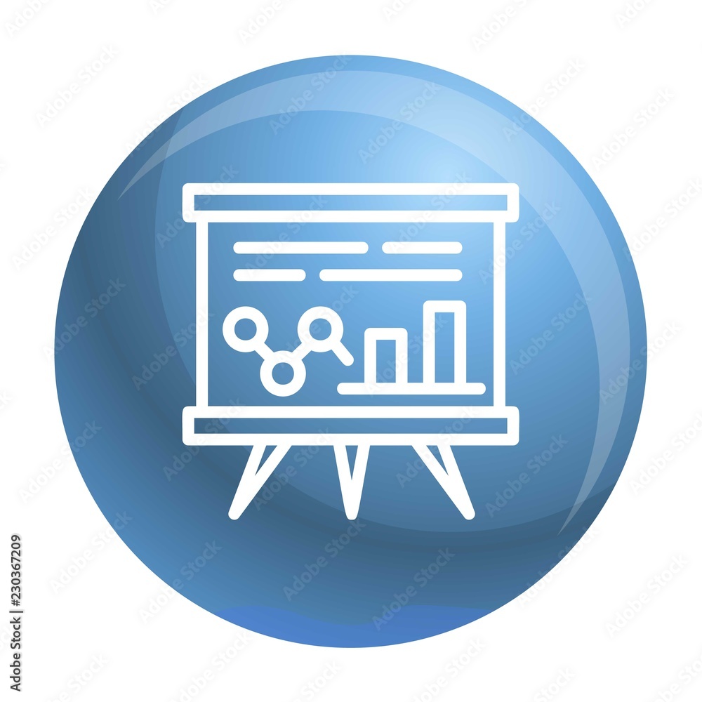 Poster graph banner icon. outline graph banner vector icon for web design isolated on white background