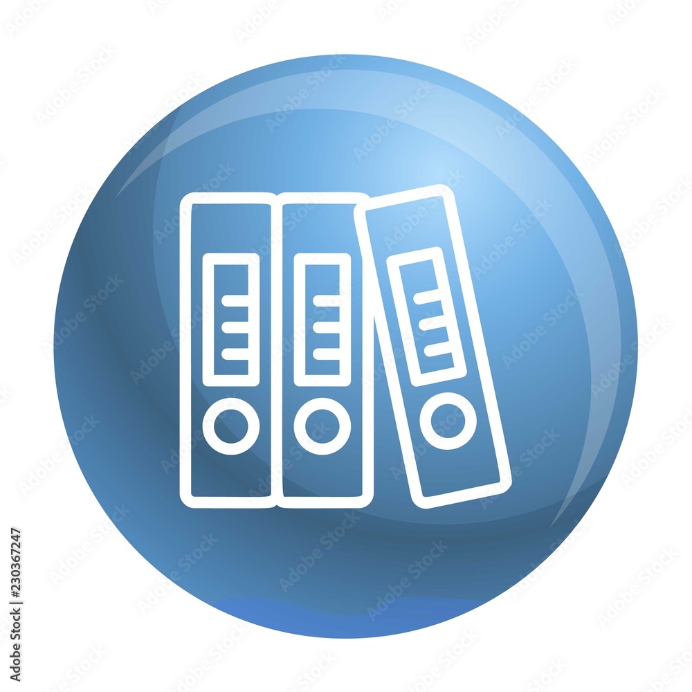 Poster office folder icon. outline office folder vector icon for web design isolated on white background