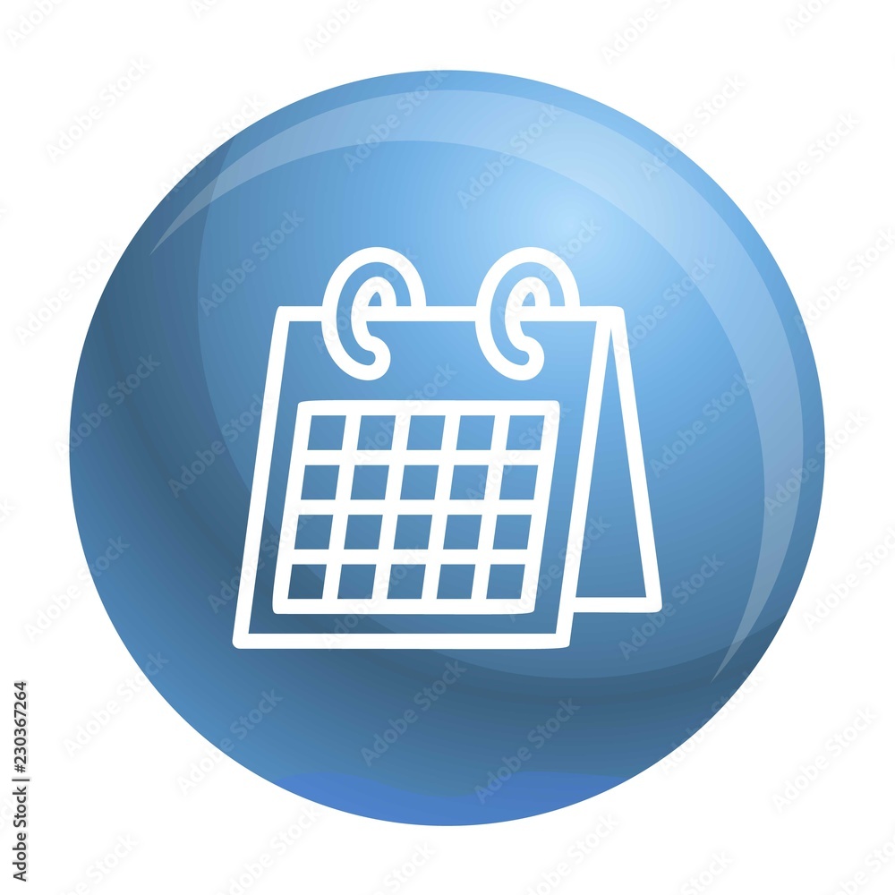 Poster office calendar icon. outline office calendar vector icon for web design isolated on white backgroun