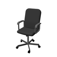 Office chair. Isolated on white background. 3d Vector illustration