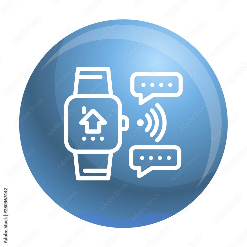 Poster smart watch icon. outline smart watch vector icon for web design isolated on white background