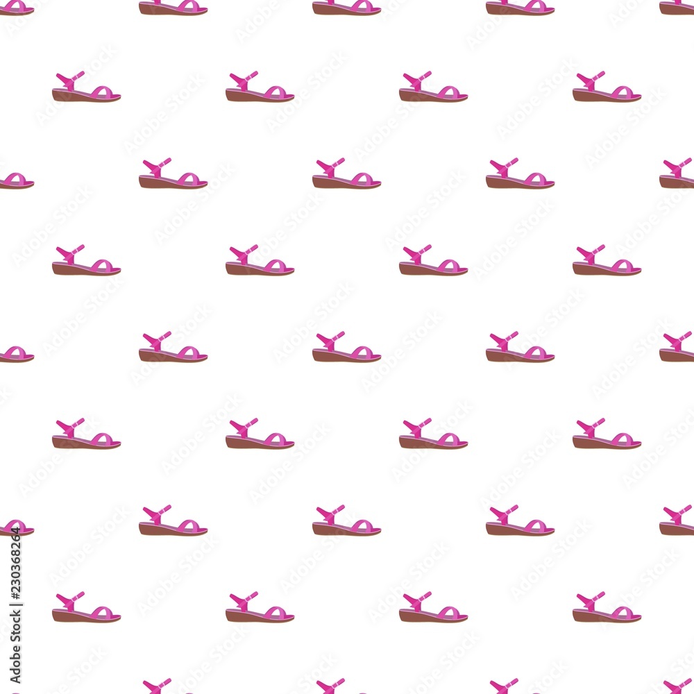Aufkleber pink sandal pattern seamless repeat background for any web design