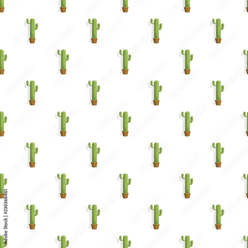 Aufkleber home pot cactus pattern seamless repeat background for any web design