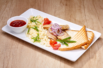 breakfast in the cafe