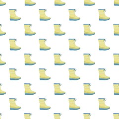 Winter warm boot pattern seamless repeat background for any web design
