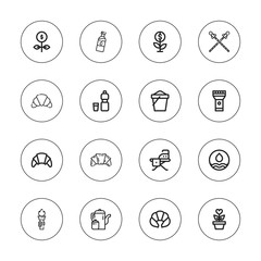 Collection of 16 outline nobody icons