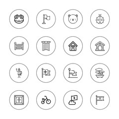 Collection of 16 outline small icons