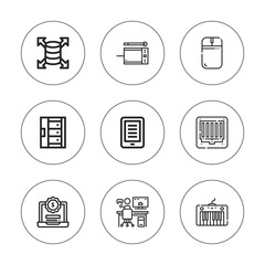 Collection of 9 outline pc icons