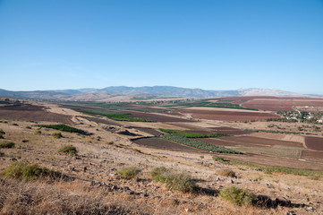 Fototapeta na wymiar Lower Galilee and Sea of Galilee area