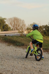 Small boy on a bicycle