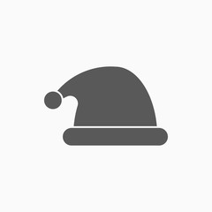 christmas hat icon, Santa Claus hat vector