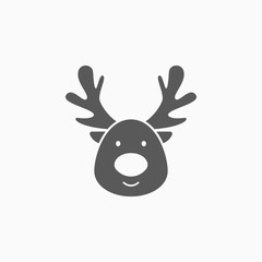 reindeer icon, deer vector