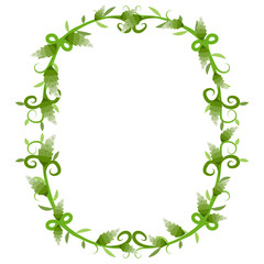 Spring botanical frame illustration