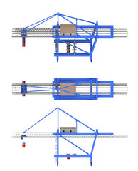 cargo crane isolated on white