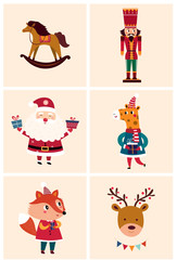 Christmas cards with cute illustrations