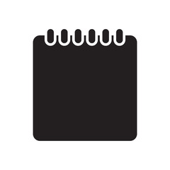 Vector vertical binder icon. Vertical spiral notebook page icon.