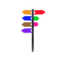 Sign with colorful symbols.