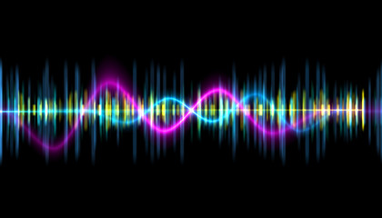 frequency audio music equalizer digital .digital music player waveform, hud for sound technology or...