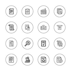 Collection of 16 outline check icons