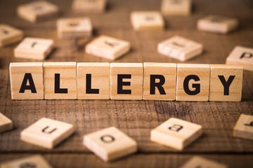 Allergy Concept Wood Blocks