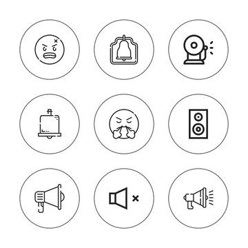 Collection of 9 outline loud icons