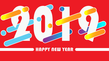 Sweet Happy New Year 2019 Vector
