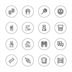 Collection of 16 outline two icons