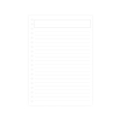 A4 lined hole punched filler paper for ring bound notebook mockup