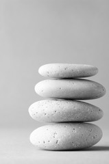 Stack of grey massage stones