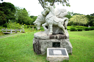 sculpture representing the zodiacal sign of the horse in Chinese calendar