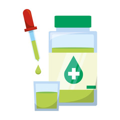 bottle drugs isolated icon