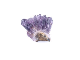 amethyst on white background