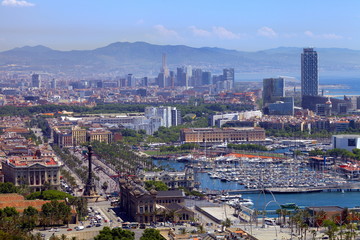 Fototapeta na wymiar Barcelona Bird Eye View