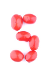 tomato figures on white background