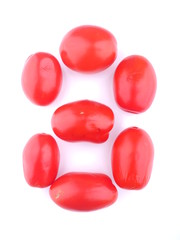 tomato figures on white background