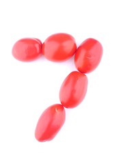 tomato figures on white background