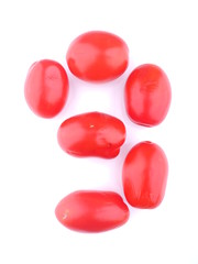 tomato figures on white background