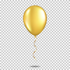 Realistic transparent balloon, isolated