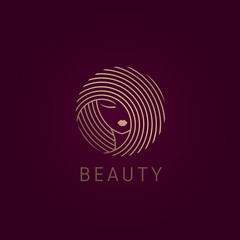 Vector logo design for beauty salon, hair salon, cosmetic