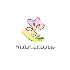 Vector logo design for manicure and nail salon