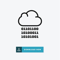 Cloud computing vector icon