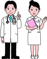 お医者さんと看護師さん