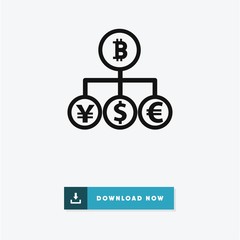 Bitcoin vector icon