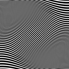 Abstract Warped Black and White Lines Background