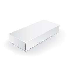 White package box. Packaging mock up template. Good for a food, electronics, software, cosmetics design and other products. 3d illustrated